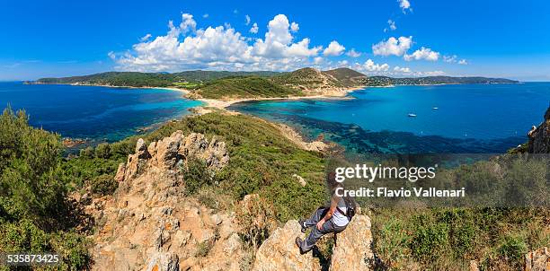 cap camarat, l'escalet - france - headland stockfoto's en -beelden