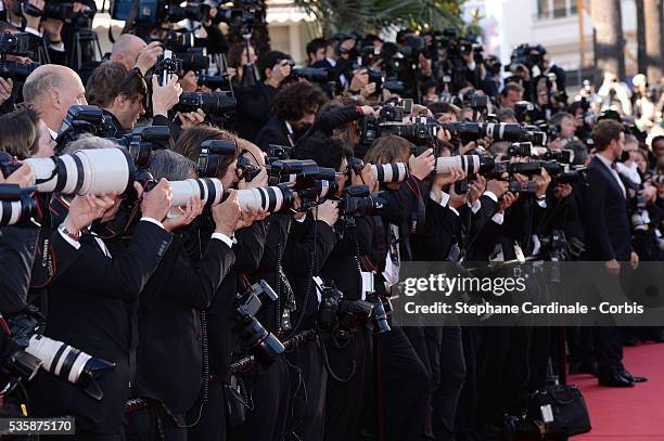 Photographers during the 66th Cannes International Film Festival.