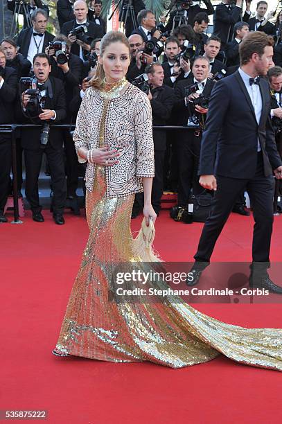 Olivia Palermo attends the 'The Immigrant' premiere during the 66th Cannes International Film Festival.