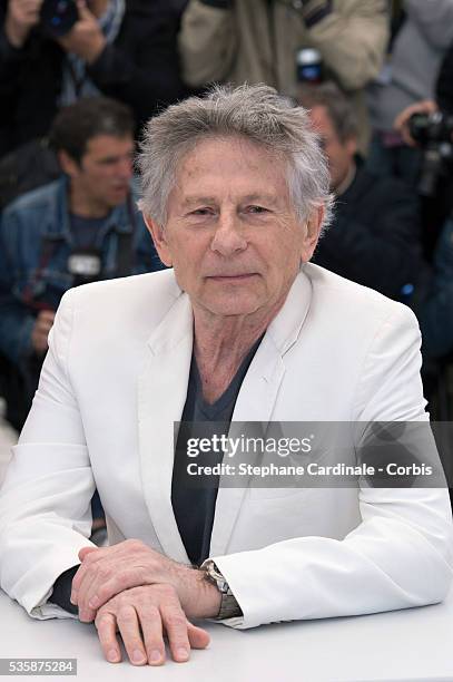 Director Roman Polanski attends the 'La Venus A La Fourrure' photo call during the 66th Cannes International Film Festival.