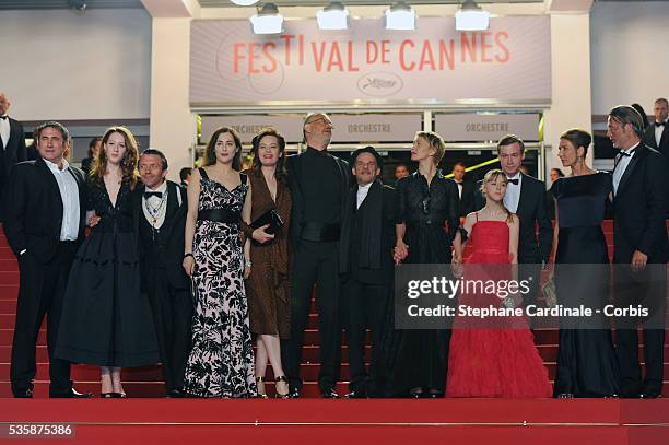 Actors Sergi Lopez, Roxane Duran, guest, Amira Casar, guest, director Arnaud des Pallieres, actors Denis Lavant, Delphine Chuillot, Melusine Mayance,...