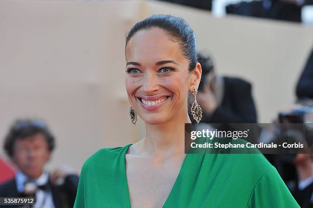 Carmen Chaplin attends the 'La Venus A La Fourrure' premiere during the 66th Cannes International Film Festival.