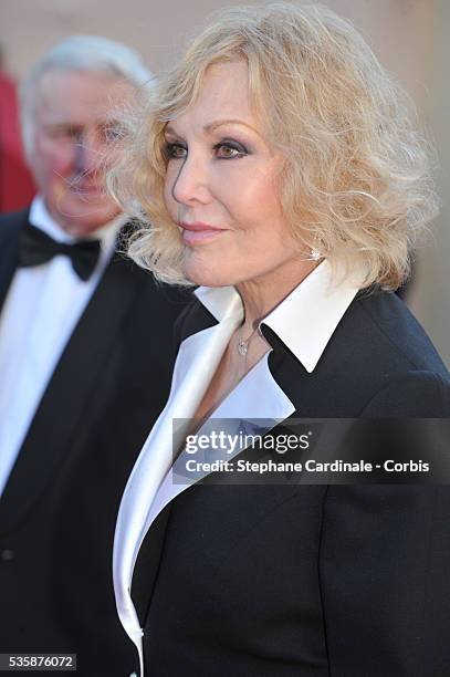 Kim Novak attends the 'La Venus A La Fourrure' premiere during the 66th Cannes International Film Festival.