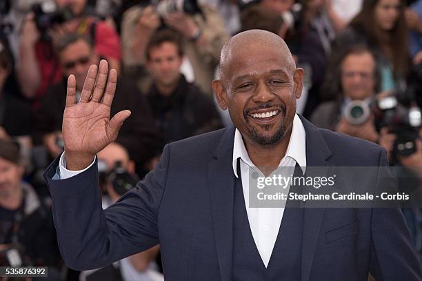 Forest Whitaker attends the 'Zulu' Photocall during the 66th Cannes International Film Festival.