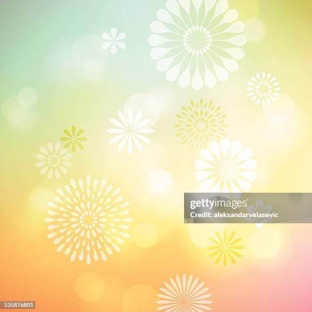 defocused flower background - spring flowers stock illustrations