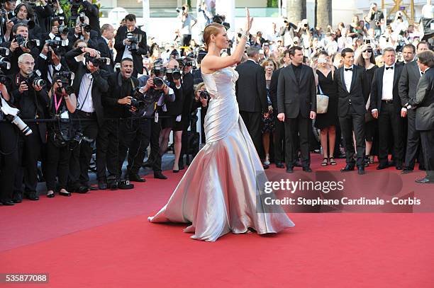 Uma Thurman attends the Zulu' Premiere And Closing Ceremony during the 66th Cannes International Film Festival.