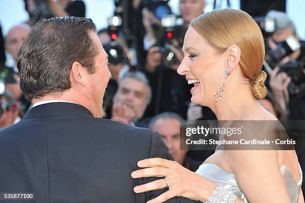 Meet Arpad Busson and Uma Thurman attend the Zulu' Premiere And Closing Ceremony during the 66th Cannes International Film Festival.