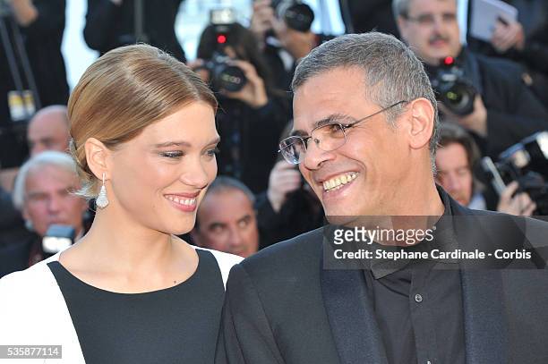 Lea Seydoux and Abdellatif Kechiche attend the Zulu' Premiere And Closing Ceremony during the 66th Cannes International Film Festival.