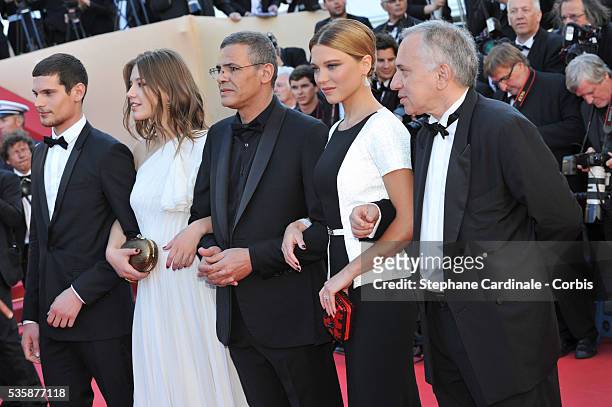 Jeremie Laheurte, Adele Exarchopoulos, Abdellatif Kechiche, Lea Seydoux, Brahim Chioua attend the Zulu' Premiere And Closing Ceremony during the 66th...