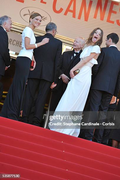 Lea Seydoux and Adele Exarchopoulos attend the Zulu' Premiere And Closing Ceremony during the 66th Cannes International Film Festival.