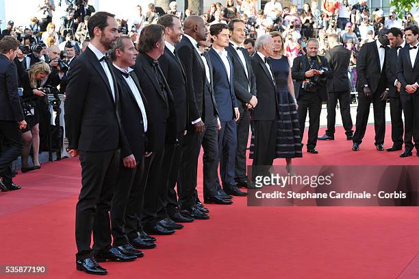Richard Granpierre, Conrad Kemp, Forest Whitaker, Orlando Bloom, Alexandre Desplat attend the Zulu' Premiere And Closing Ceremony during the 66th...