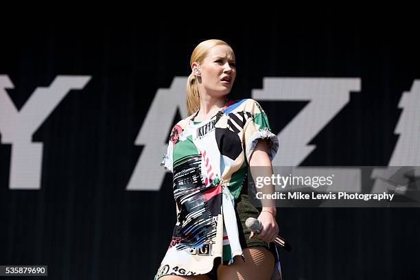 Iggy Azalea performs on stage at Powderham Castle on May 29, 2016 in Exeter, England.