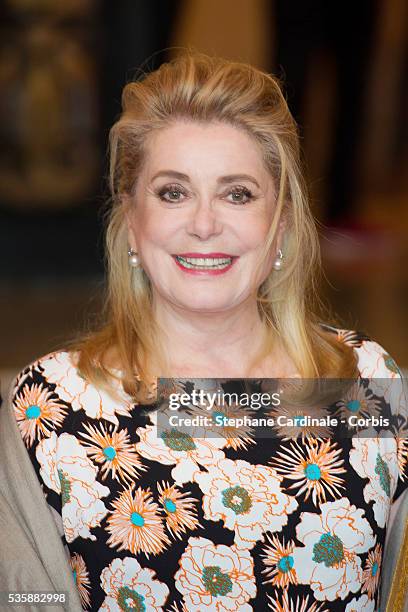 Actress Catherine Deneuve attends 'Monsters University' Paris movie premiere, held at La Sorbonne, in Paris