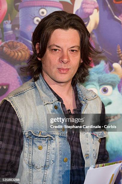 Benjamin Biolay attends 'Monsters University' Paris movie premiere, held at La Sorbonne, in Paris