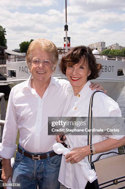 Francis Vandenhende and Denise Fabre attend the 3th White Brunch by Yachts de Paris and La petite Maison de Nicole, in Paris.