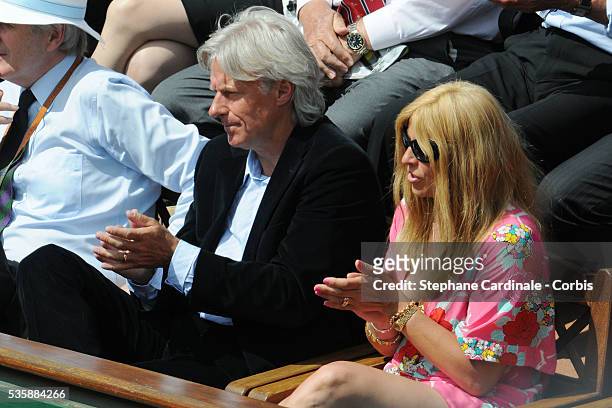 Bjorn Borg with his Wife Patricia attend the Tennis French Open 2009.