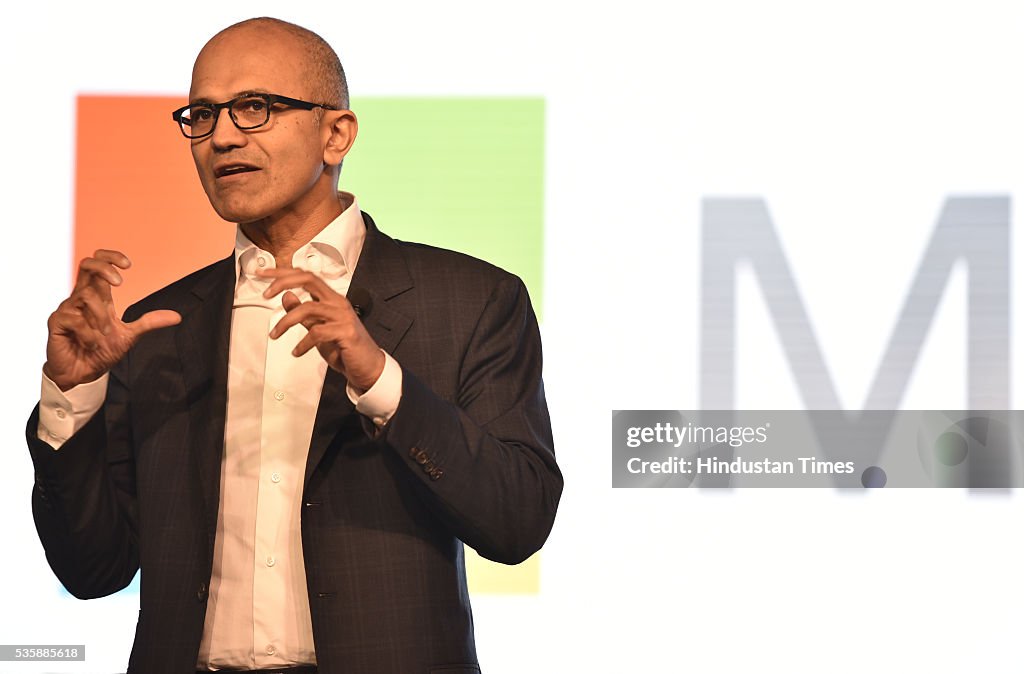 Microsoft CEO Satya Nadella In India At Microsoft India Programme