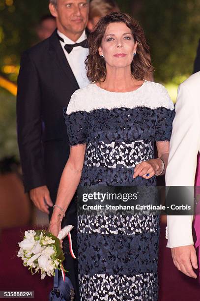 Princess Caroline of Hanover attends the 65th Monaco Red Cross Ball Gala at Sporting Monte-Carlo, in Monaco.