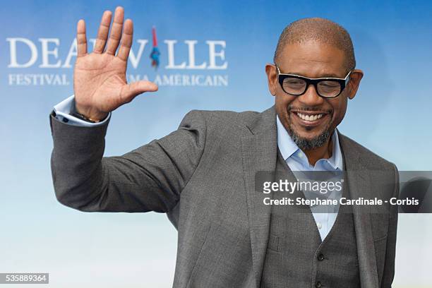 Forest Whitaker poses during a photocall for the movie 'The Butler' during the 39th Deauville American Film Festival, in Deauville.