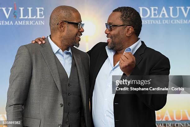 Forest Whitaker and Lee Daniels pose during a photocall for the movie 'The Butler' at the 39th Deauville American Film Festival, in Deauville.