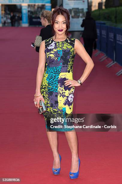 Alice Kim attends the premiere of the movie 'Joe' during the 39th Deauville American Film Festival, in Deauville.