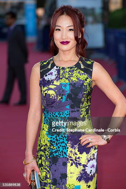 Alice Kim attends the premiere of the movie 'Joe' during the 39th Deauville American Film Festival, in Deauville.