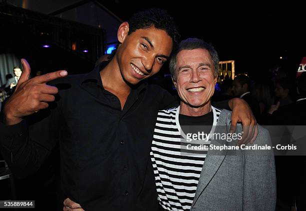 Jean Paul Goude with his son Paulo Goude attend the Opening Party of the "Black Legend" Club in Monaco.