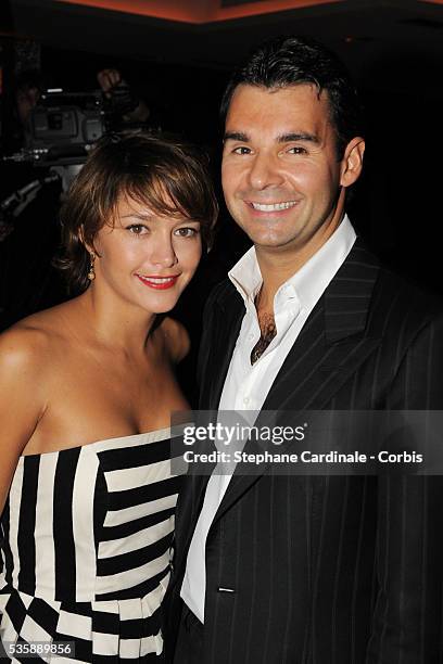 Emma De Caunes and Antoine Chevanne attend the Opening Party of the "Black Legend" Club in Monaco.