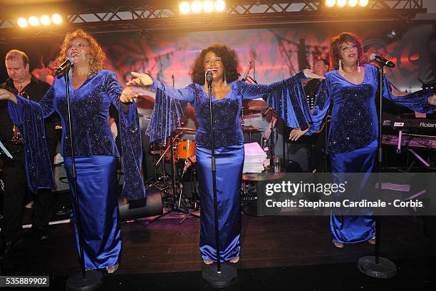 "The Supremes" performing during the Opening Party of the "Black Legend" Club in Monaco.