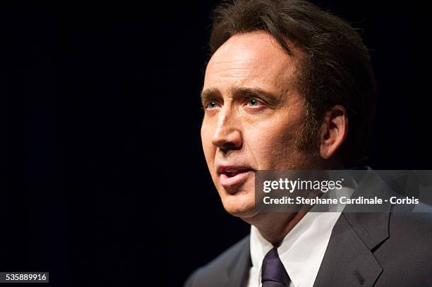 Nicolas Cage attends the screening of the movie 'Joe' during the 39th Deauville American Film Festival, in Deauville.