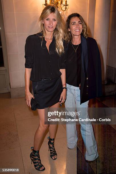 Sarah Lavoine and Melle Agnes attend Lui Magazine Launch Party, held at Foch Avenue in Paris.