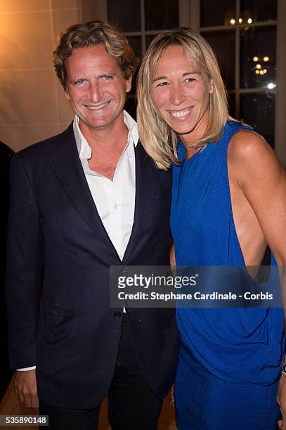 Charles Beigbeder and his wife Carine attend Lui Magazine Launch Party, held at Foch Avenue in Paris.