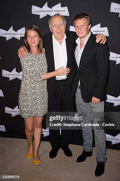Michel Piccoli with his daughter Missia and his son Inord attend the Retrospective of Michel Piccoli at La Cinematheque, in Paris.