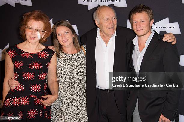 Michel Piccoli with his Wife Ludivine Clerc and their sons Missia and Inord attend the Retrospective of Michel Piccoli at La Cinematheque, in Paris.