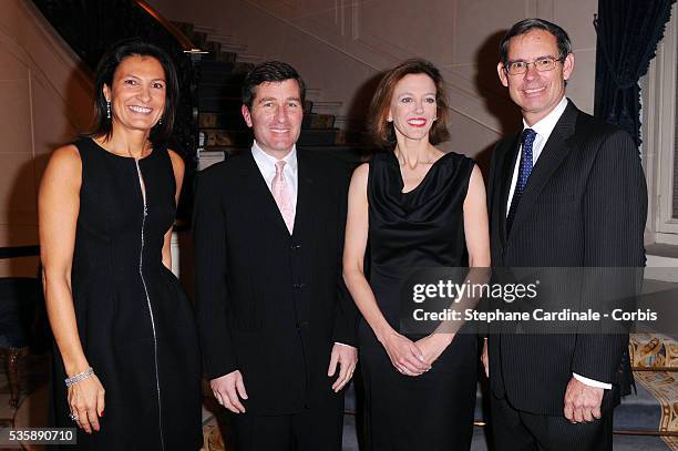 "Agnes Cromback , Michael J. Kowalski , US Ambassador in Paris: Charles H. Rivkin with his Wife attend the 10 Th Tiffany France anniversary held at...