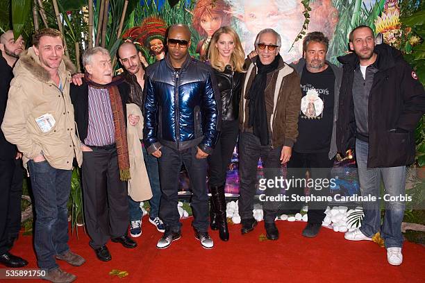 Jean Paul Rouve, Michel Duchaussoy, Nicolas Bonaventure, Rohff, Frederique Bel, Gerard Darmon, Luc Besson and Fred Testot attend the "Arthur and the...