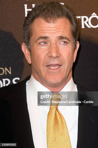 Mel Gibson attends the Premiere of "Edge Of Darkness" in Paris.