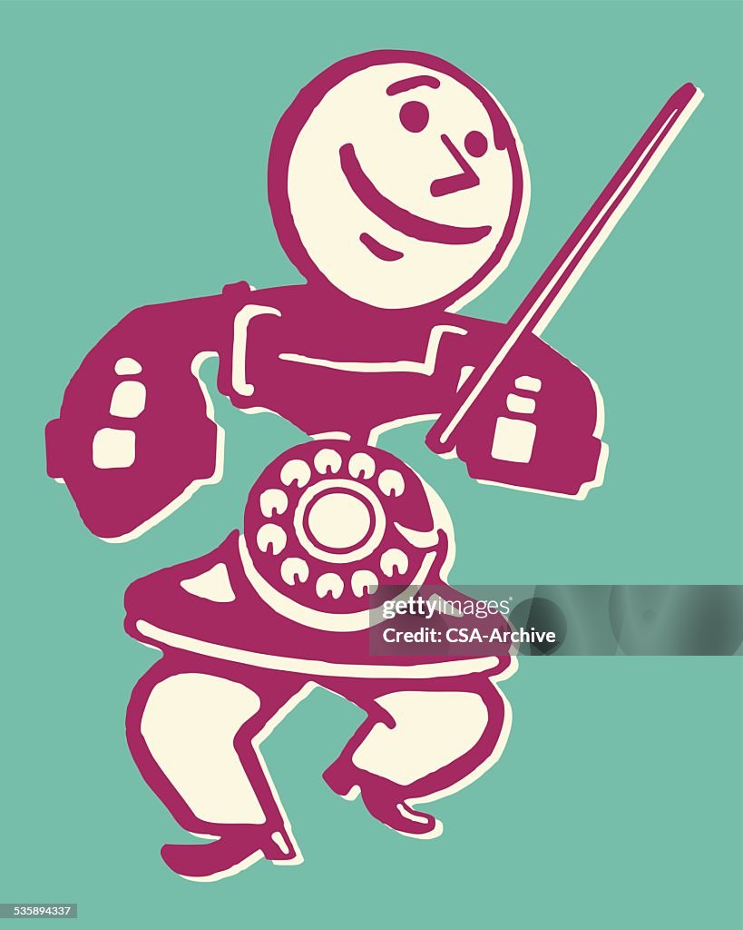 Rotary Telefon Mann