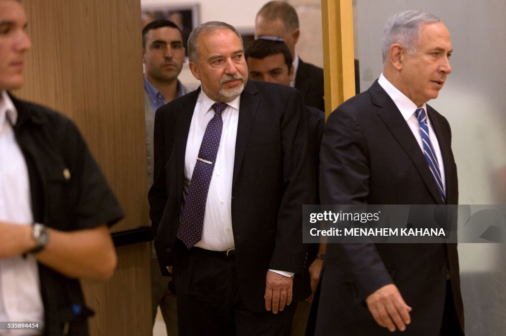 ISRAEL-POLITICS-LIEBERMAN-NETANYAHU