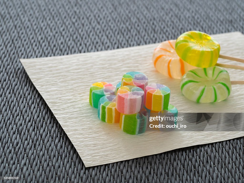 Traditional Japanese candy cake