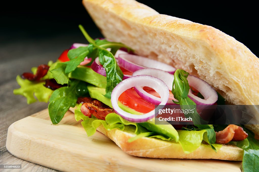 Homemade tasty sandwich
