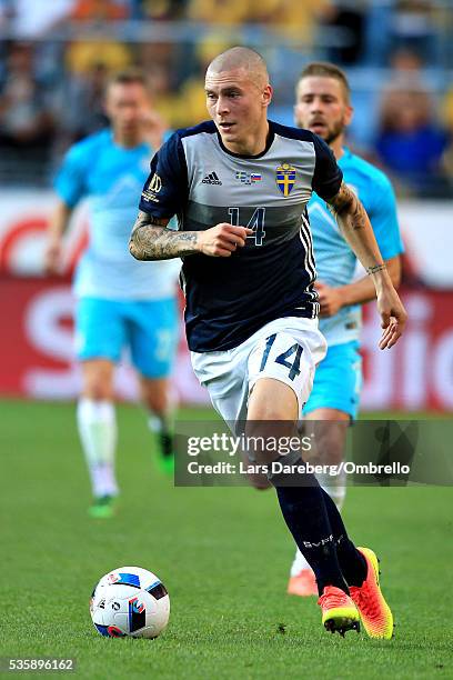 Viktor Nilsson Lindelof of Sweden during the international friendly match between Sweden and Slovenia on May 30, 2016 in Malmo, Sweden.