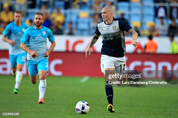 Viktor Nilsson Lindelof of Sweden during the international friendly match between Sweden and Slovenia on May 30, 2016 in Malmo, Sweden.