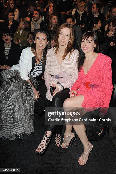 Melle Agnes, Lea Drucker and Frederique Lopez attend the Sonia Rykiel Ready To Wear show, as part of the Paris Fashion Week Fall/Winter 2010-2011.