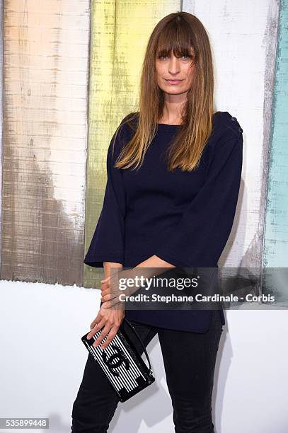 Caroline de Maigret attends Chanel show, as part of the Paris Fashion Week Womenswear Spring/Summer 2014, at the Grand Palais in Paris.