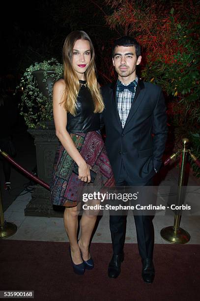 Joe Jonas and guest attend the 'Mademoiselle C' Party at Pavillon Ledoyen, as part of the Paris Fashion Week Womenswear Spring/Summer 2014, in Paris.