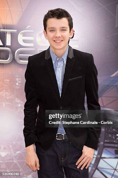 Asa Butterfield attends the 'Ender's Game' Photocall, in Paris.