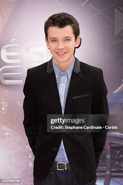 Asa Butterfield attends the 'Ender's Game' Photocall, in Paris.