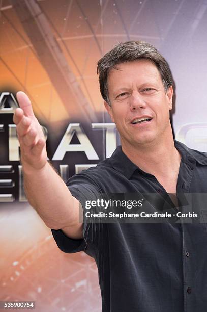 Director Gavin Hood attends the 'Ender's Game' Photocall, in Paris.