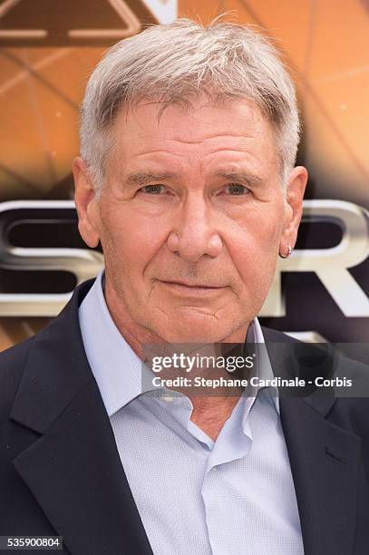 Harrison Ford attends the 'Ender's Game' Photocall, in Paris.